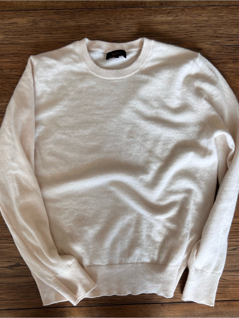 Quince Cream Cashmere Crewneck Sweater